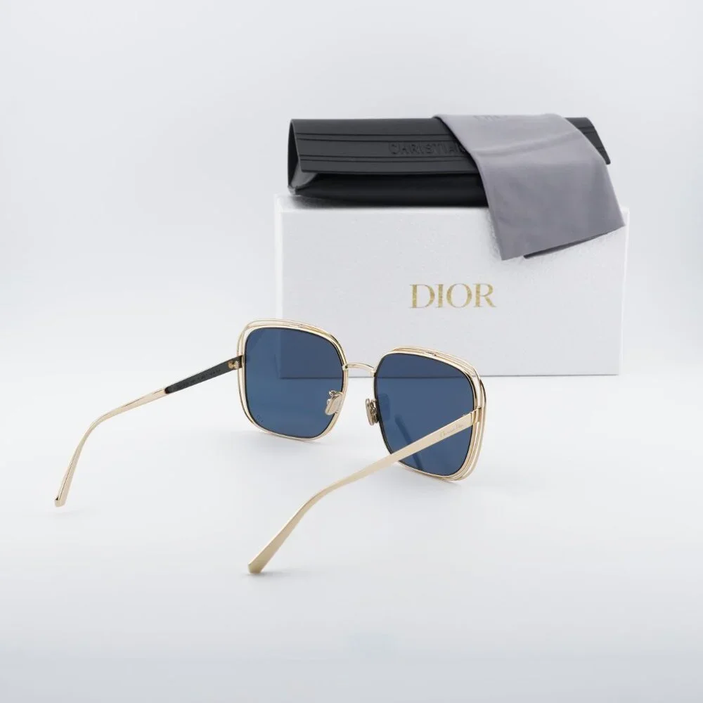 Dior FILDIOR S1U B0B0 Square Sunglasses - Gold\ Blue - Picture 4 of 10